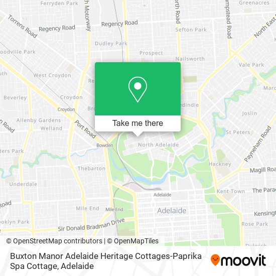 Buxton Manor Adelaide Heritage Cottages-Paprika Spa Cottage map