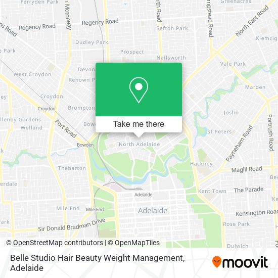 Mapa Belle Studio Hair Beauty Weight Management