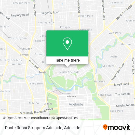 Dante Rossi Strippers Adelaide map