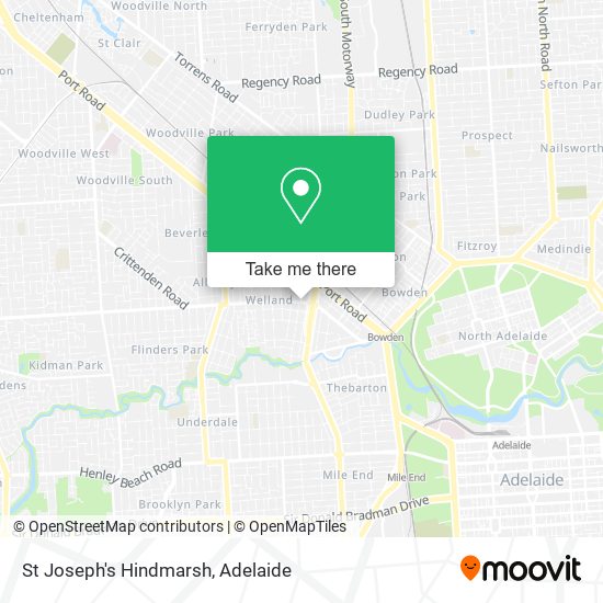 St Joseph's Hindmarsh map