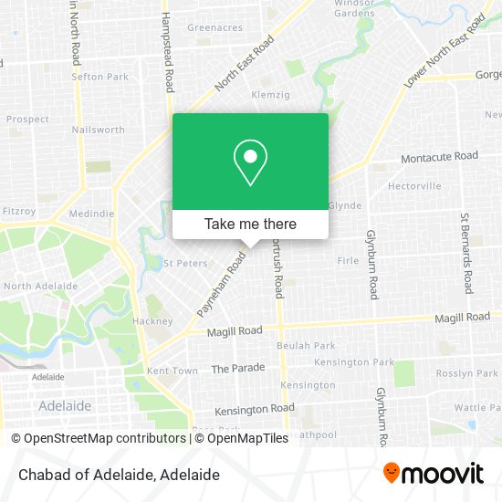 Mapa Chabad of Adelaide