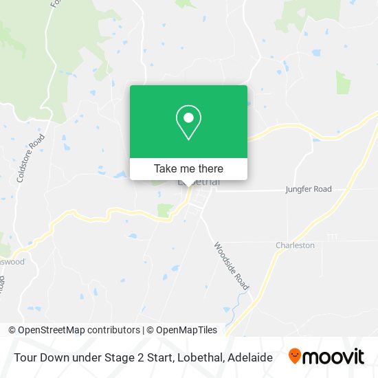 Mapa Tour Down under Stage 2 Start, Lobethal
