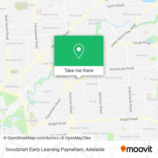 Mapa Goodstart Early Learning Payneham