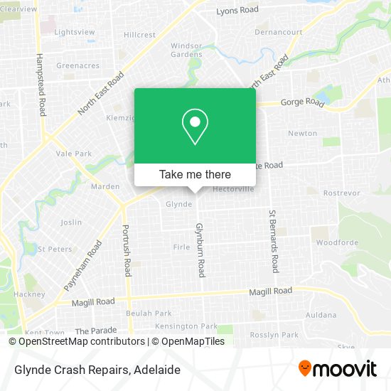 Glynde Crash Repairs map