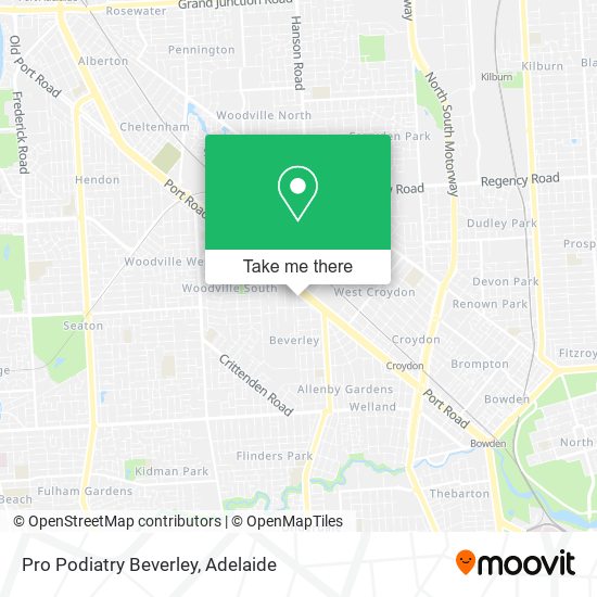 Pro Podiatry Beverley map
