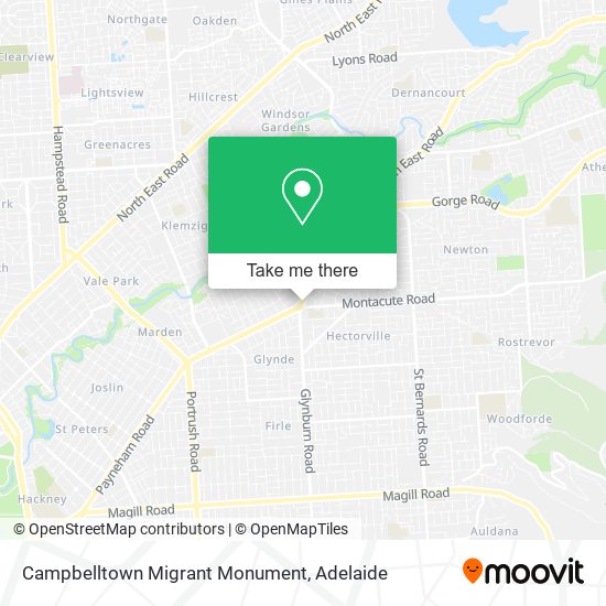 Campbelltown Migrant Monument map