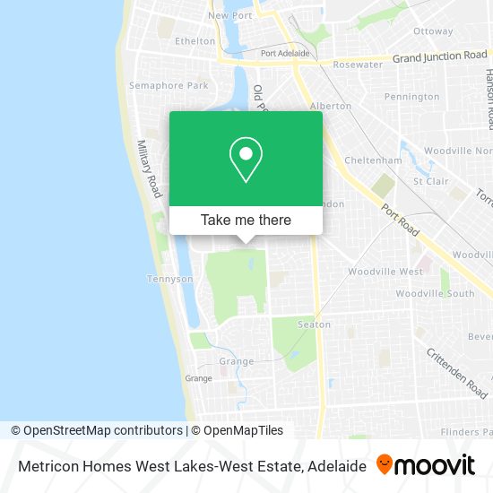 Mapa Metricon Homes West Lakes-West Estate