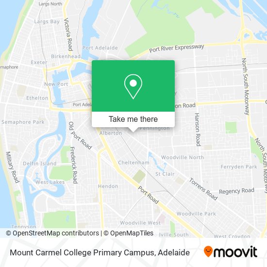 Mapa Mount Carmel College Primary Campus