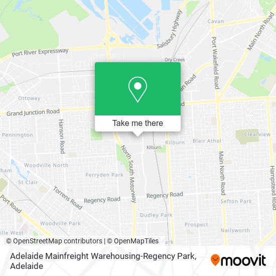 Adelaide Mainfreight Warehousing-Regency Park map