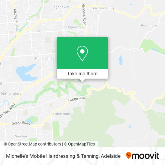 Mapa Michelle's Mobile Hairdressing & Tanning