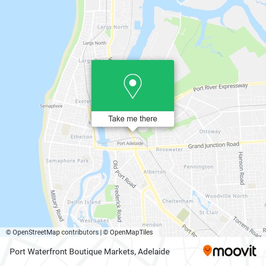 Mapa Port Waterfront Boutique Markets