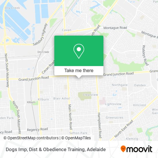 Dogs Imp, Dist & Obedience Training map