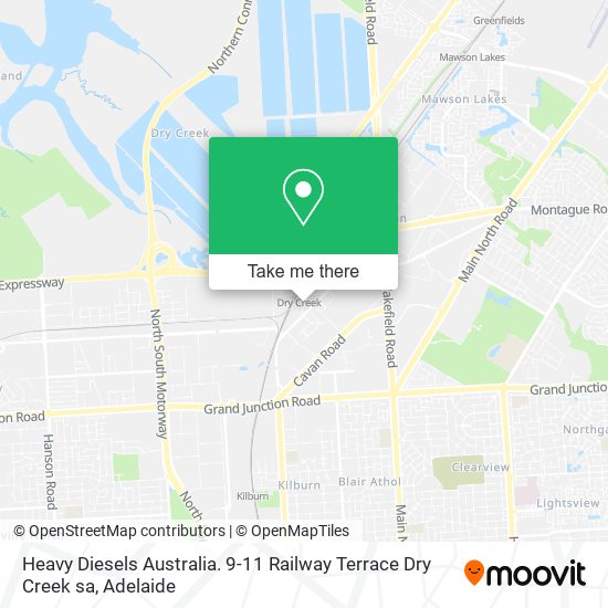 Mapa Heavy Diesels Australia. 9-11 Railway Terrace Dry Creek sa