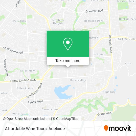 Affordable Wine Tours map