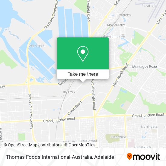 Mapa Thomas Foods International-Australia
