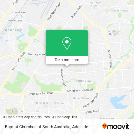 Baptist Churches of South Australia map