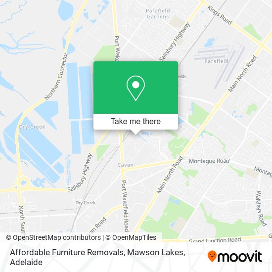 Affordable Furniture Removals, Mawson Lakes map