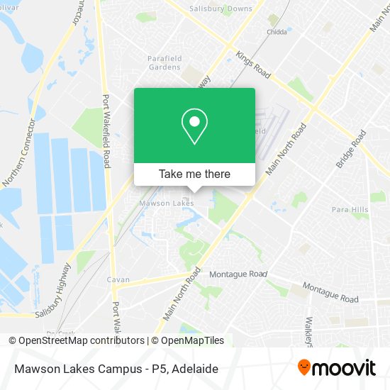 Mawson Lakes Campus - P5 map