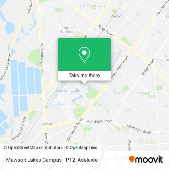 Mawson Lakes Campus - P12 map