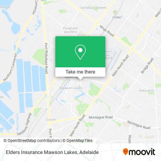 Mapa Elders Insurance Mawson Lakes