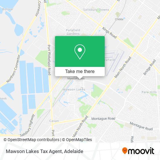 Mapa Mawson Lakes Tax Agent