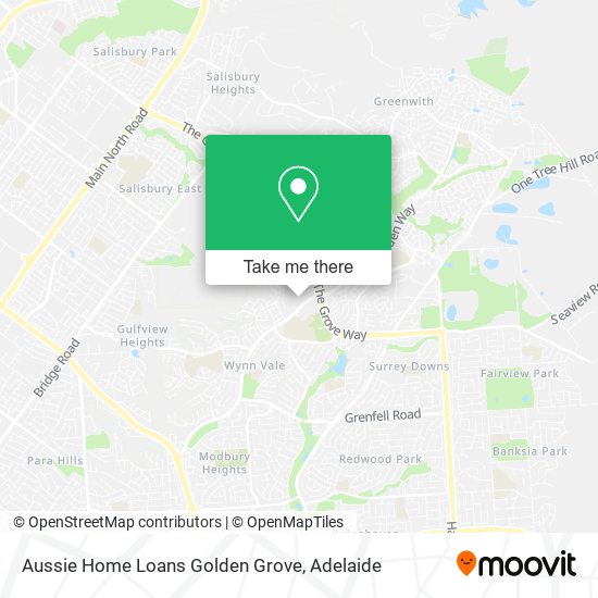 Mapa Aussie Home Loans Golden Grove