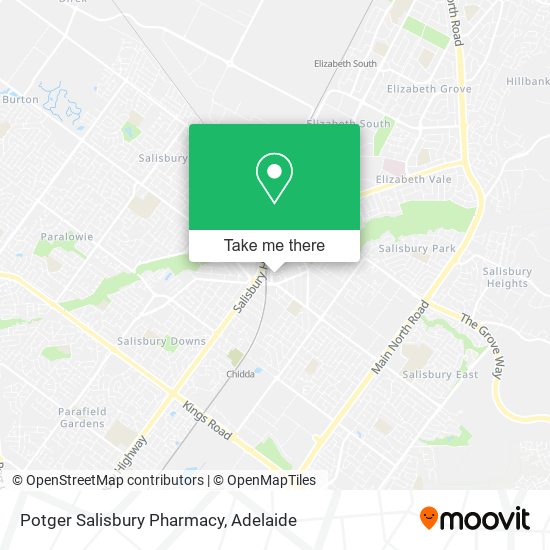 Mapa Potger Salisbury Pharmacy