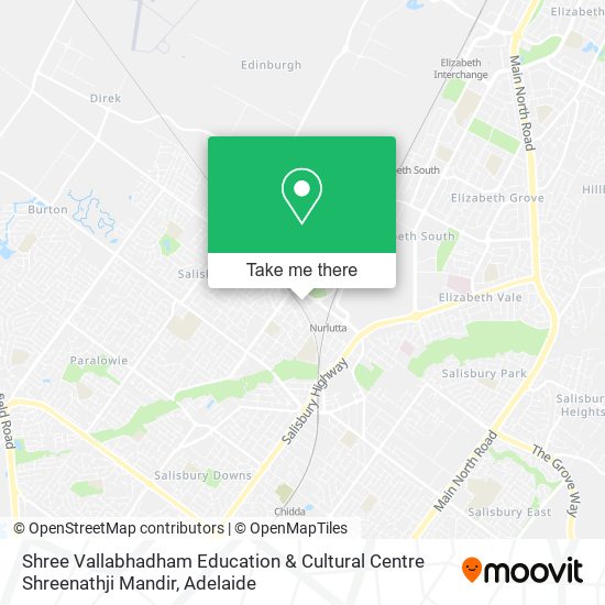 Shree Vallabhadham Education & Cultural Centre Shreenathji Mandir map