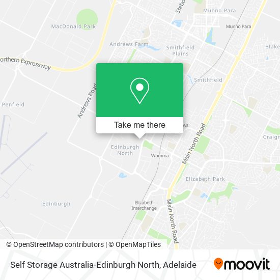 Self Storage Australia-Edinburgh North map
