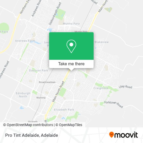 Mapa Pro Tint Adelaide