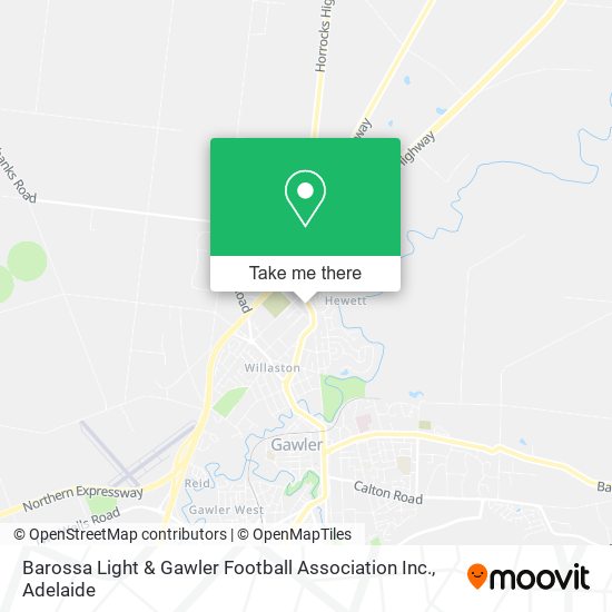 Barossa Light & Gawler Football Association Inc. map