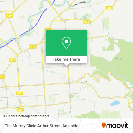 The Murray Clinic Arthur Street map