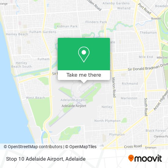 Stop 10 Adelaide Airport map