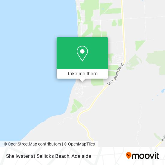 Mapa Shellwater at Sellicks Beach
