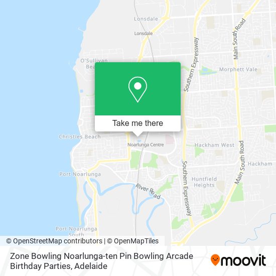 Mapa Zone Bowling Noarlunga-ten Pin Bowling Arcade Birthday Parties