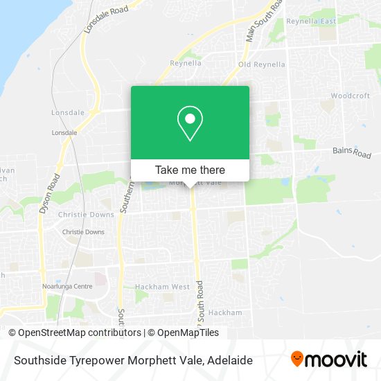 Mapa Southside Tyrepower Morphett Vale