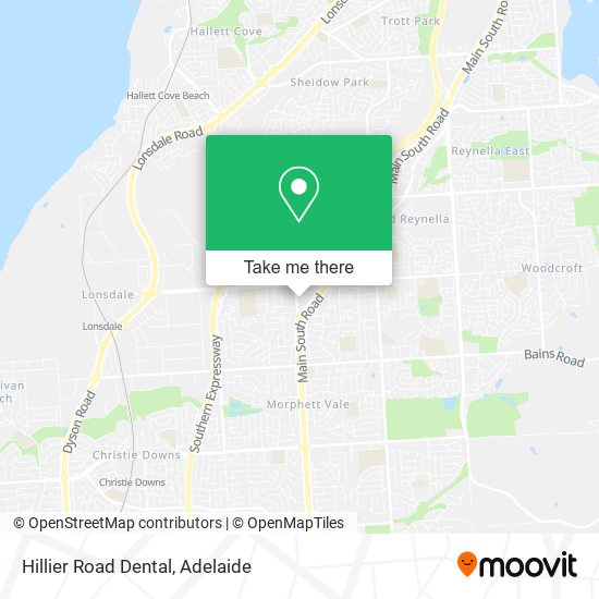 Hillier Road Dental map