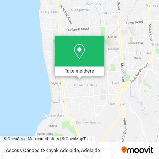 Access Canoes C-Kayak Adelaide map