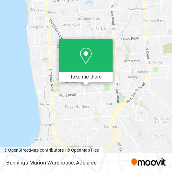 Bunnings Marion Warehouse map