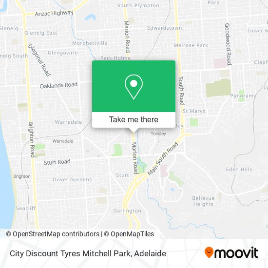 City Discount Tyres Mitchell Park map