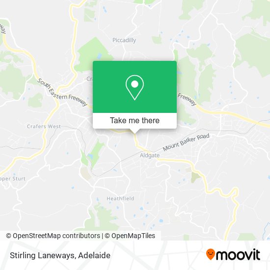 Mapa Stirling Laneways