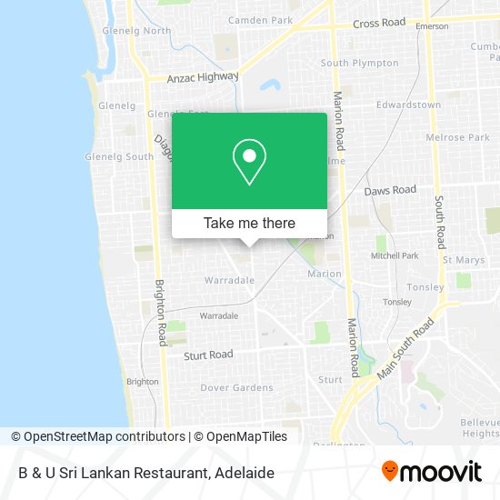 B & U Sri Lankan Restaurant map