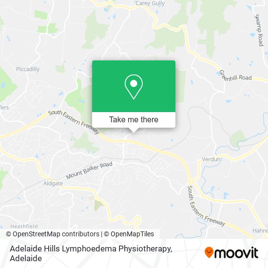 Mapa Adelaide Hills Lymphoedema Physiotherapy