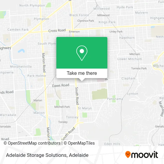Mapa Adelaide Storage Solutions