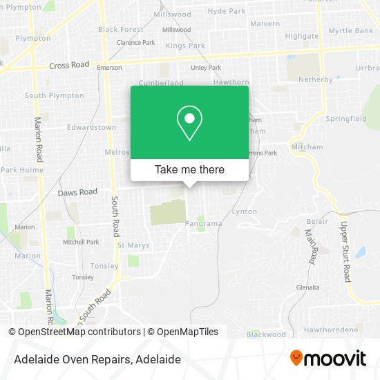 Adelaide Oven Repairs map