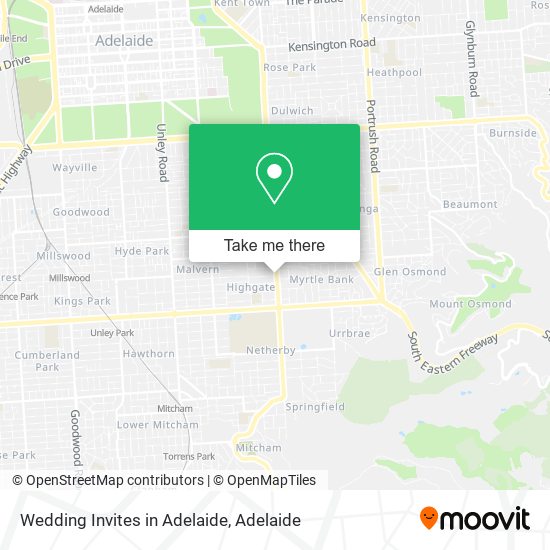 Wedding Invites in Adelaide map