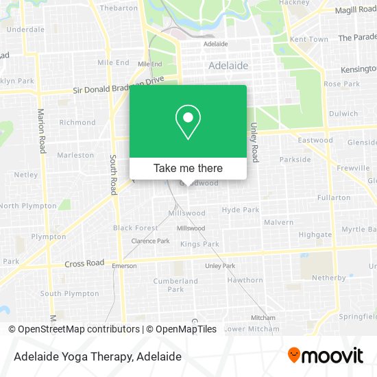 Adelaide Yoga Therapy map
