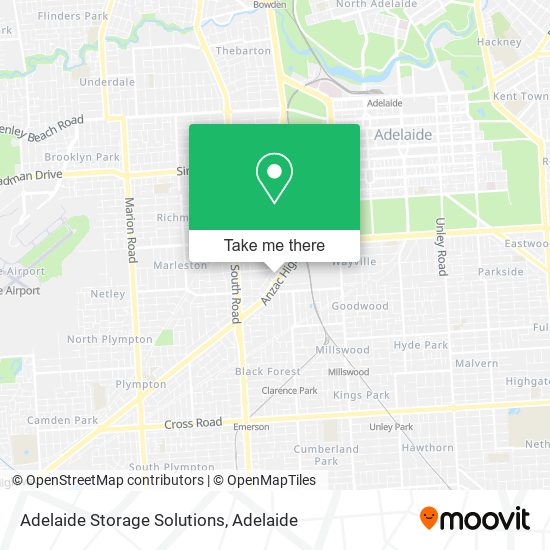 Adelaide Storage Solutions map