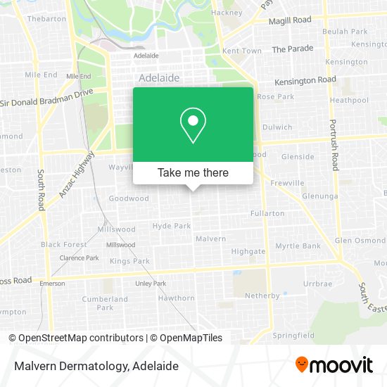Malvern Dermatology map