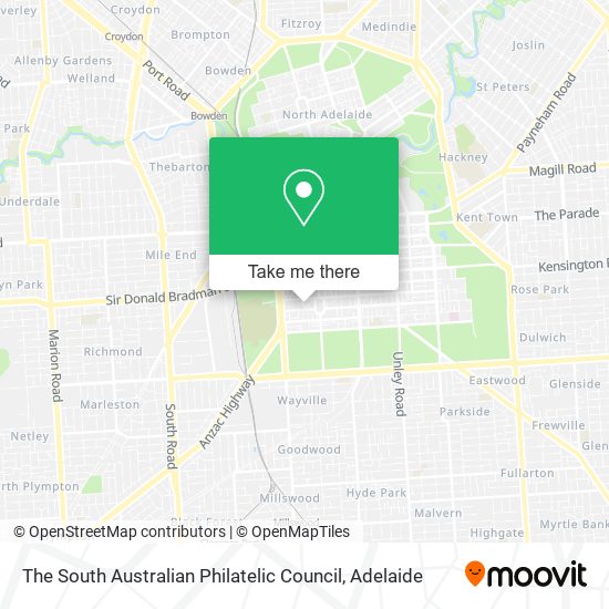 The South Australian Philatelic Council map